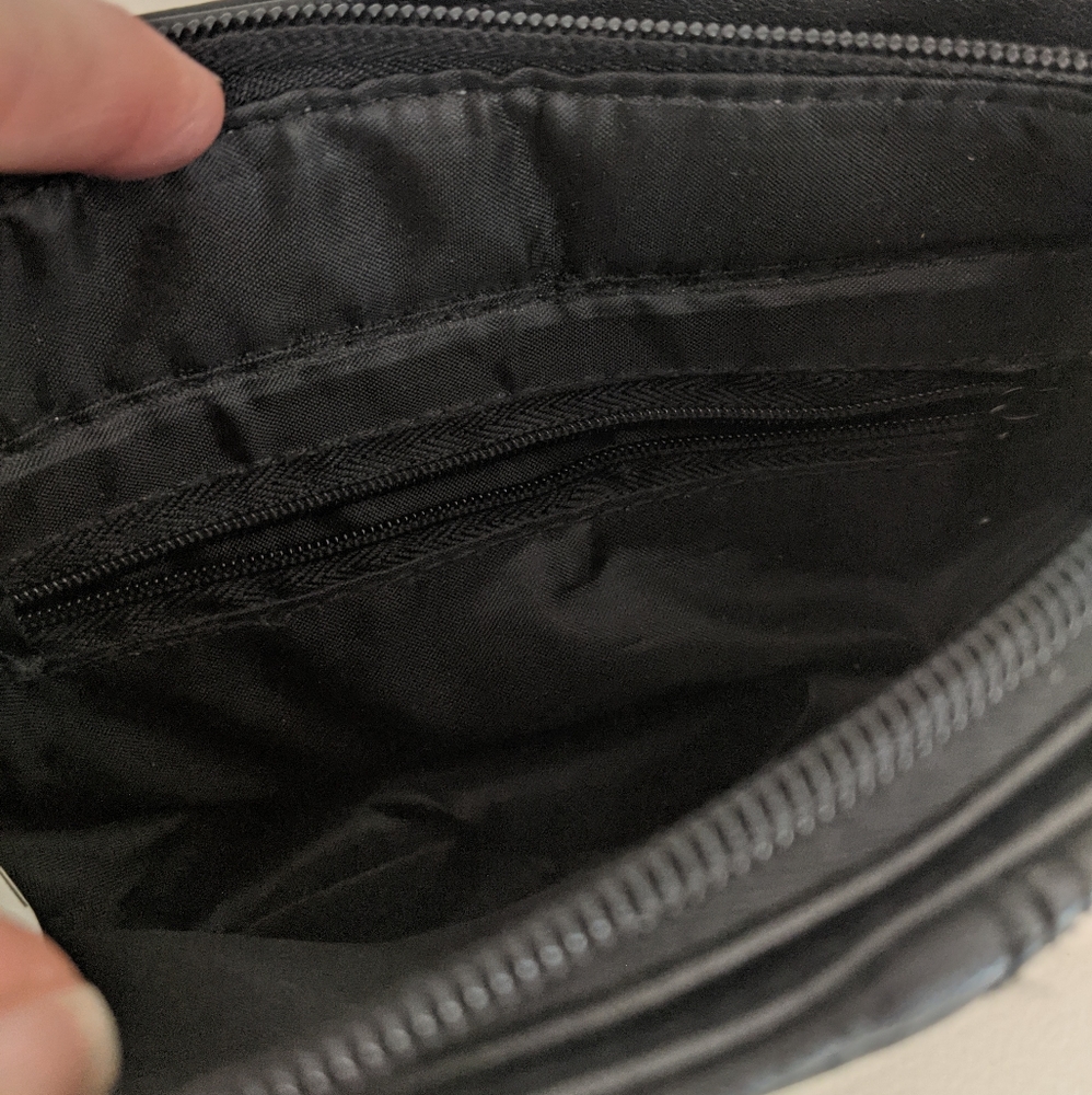 Y2k Grunge Basic Black Leather Mini Shoulder Bag - image 6